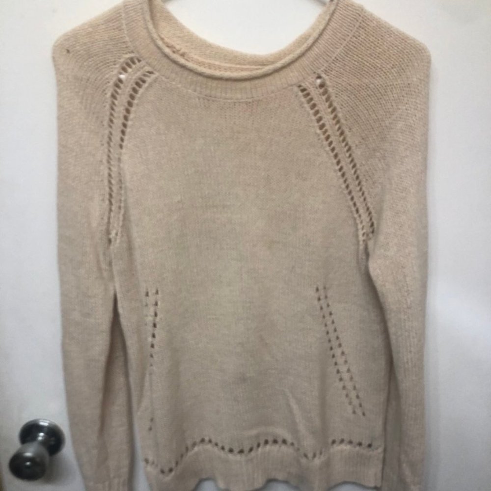 Cream Knit Beach Sweater